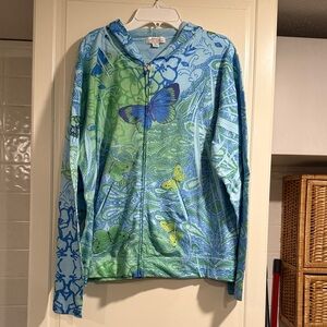 Great northwest Colorful Butterfly Print jacket size XL 12:19